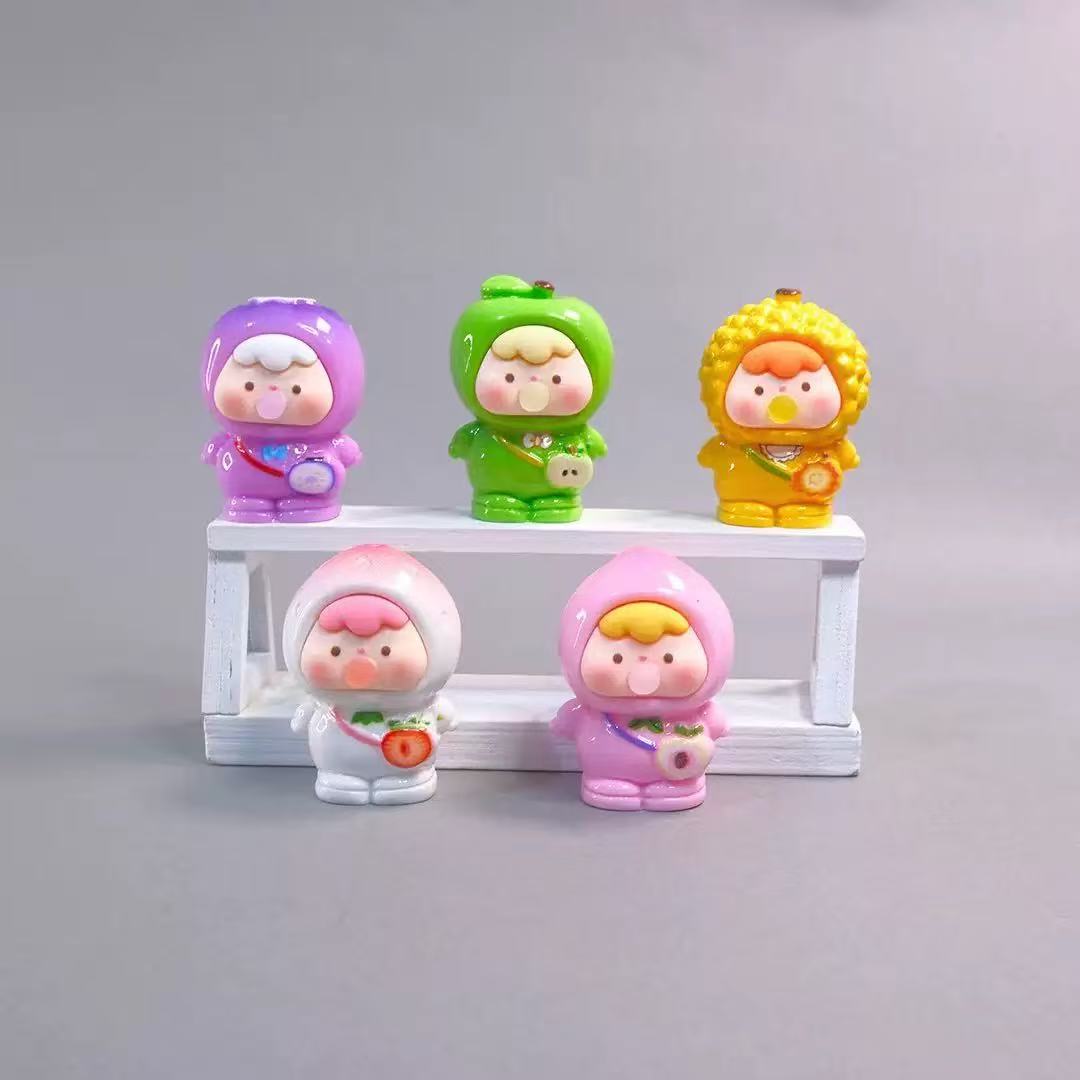 整点福利实色吐泡泡挎包水果崽崽DIY树脂对对碰摆件萌粒盲袋