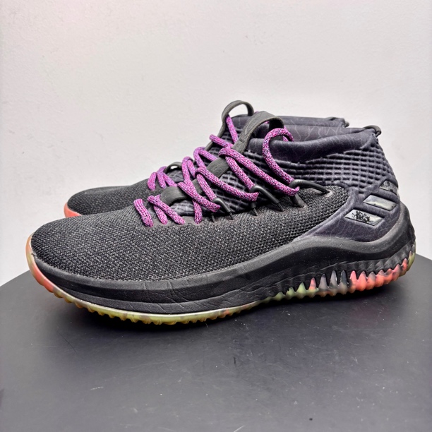 90新 adidas/阿迪达斯 41码 利拉德4 狗年 正品 中古球鞋