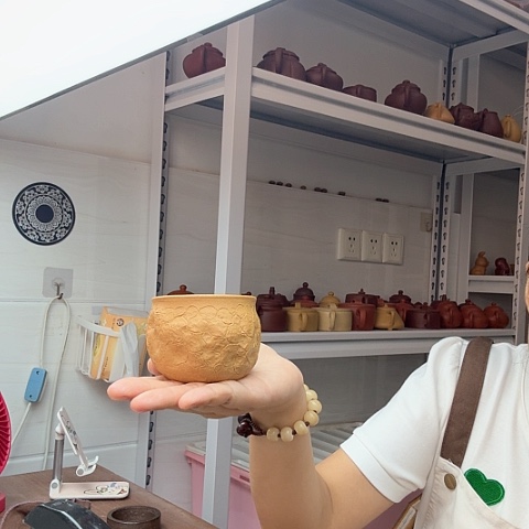 段泥茶案欣怡手制全手工供春主人杯