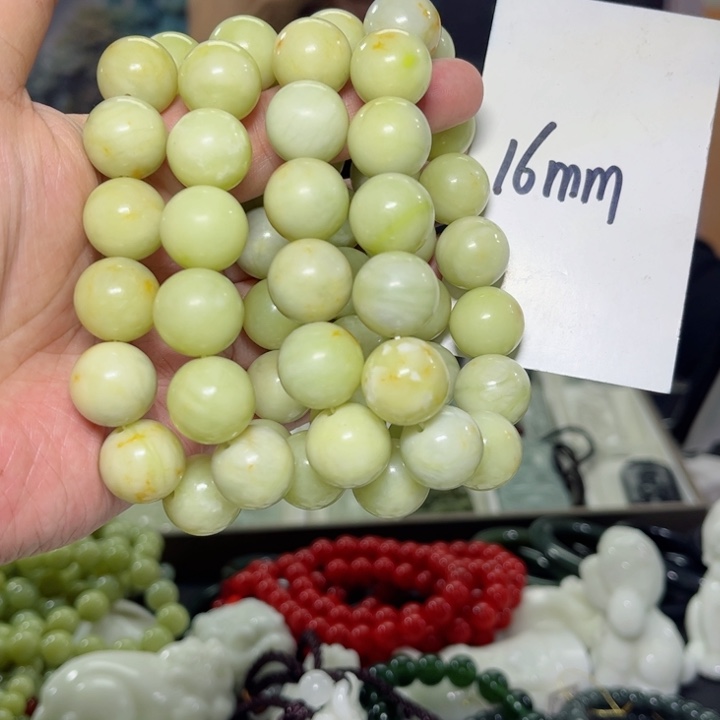 蛇纹石玉手串多样性发货未镶嵌