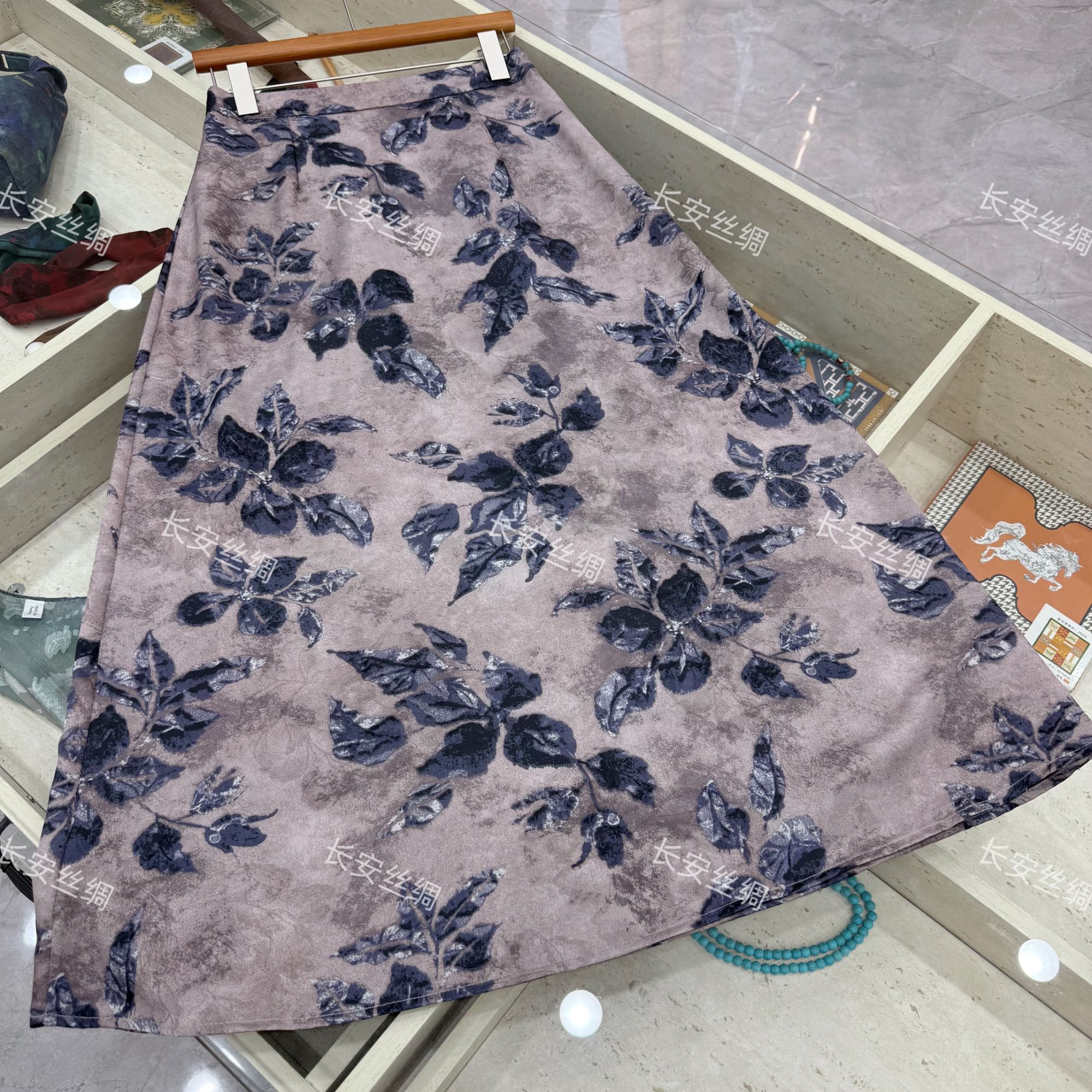 【长安】复古碎花夏季新款气质高级感松紧腰半裙女FY5062803