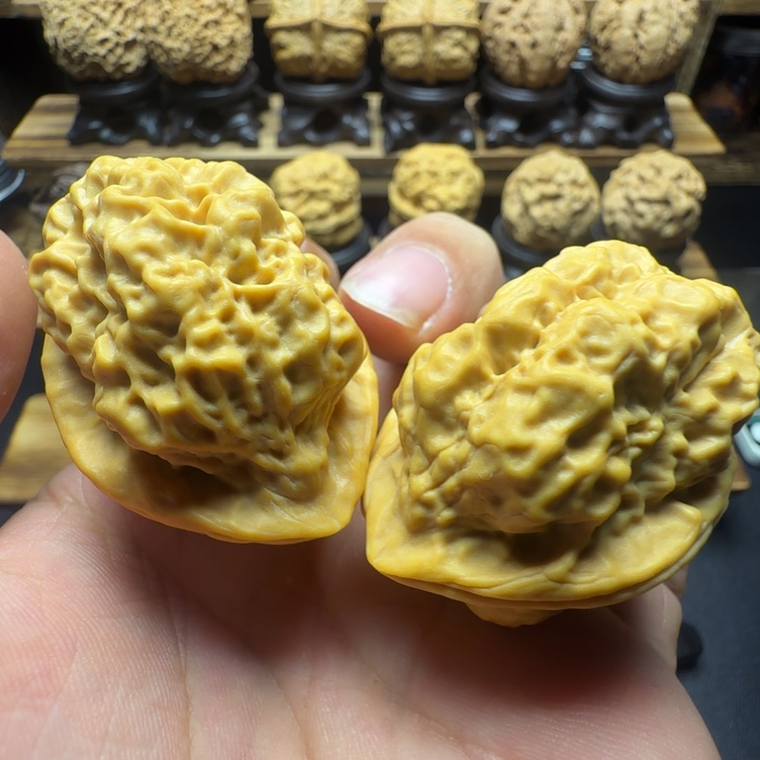 文玩核桃把件40尺 古柏金蟾