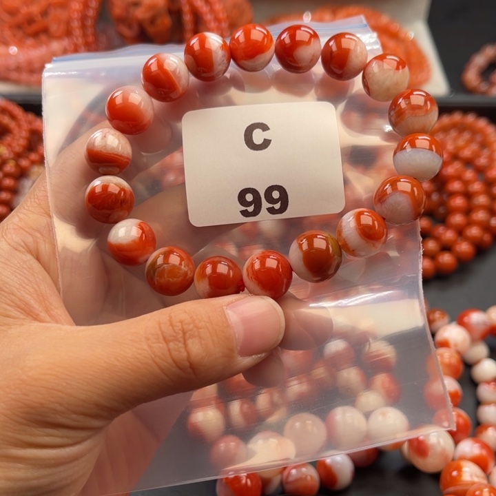 南红玛瑙未镶嵌多样性发货默认微瑕称重11mm