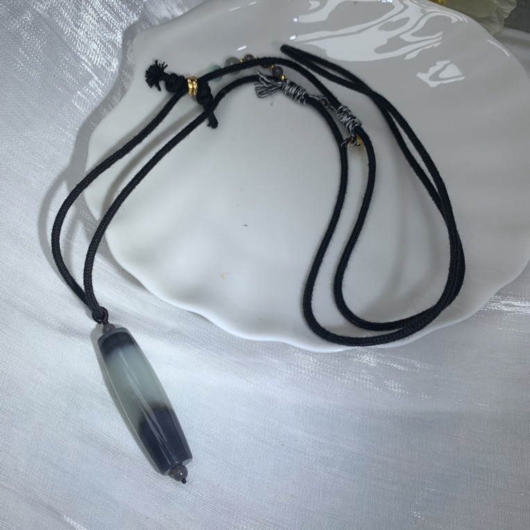 天然和田玉青花项链 多样性发其一 X87