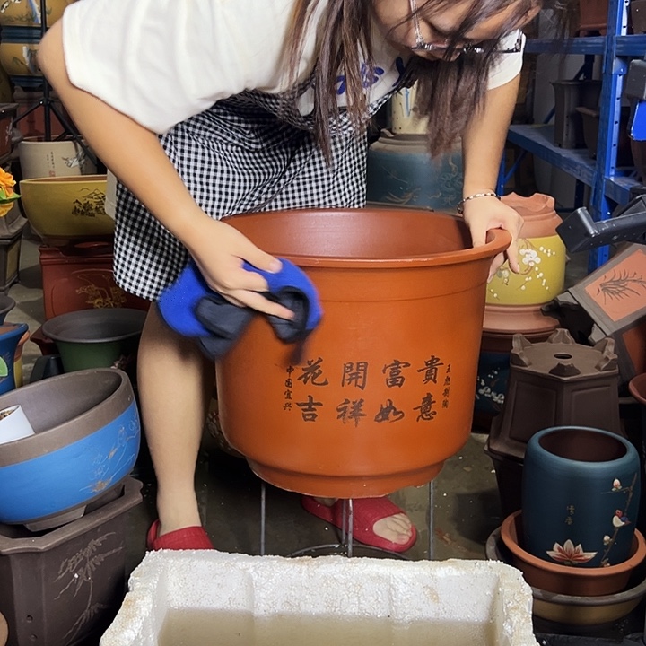 宜兴紫砂花盆41平海