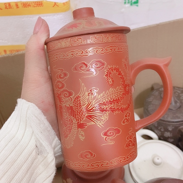 紫砂茶杯宜兴紫砂全手工制作