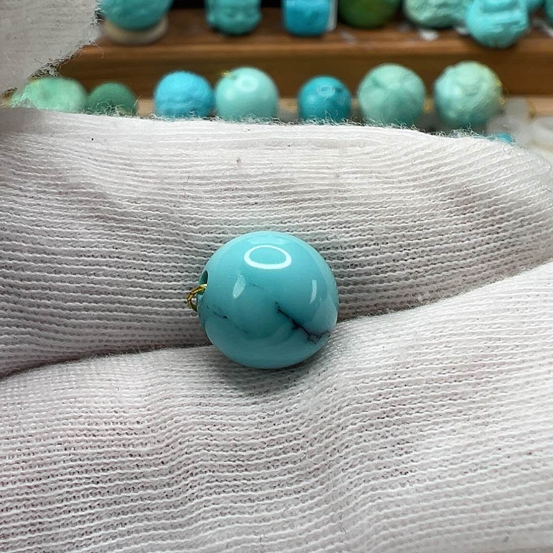 绿松石圆珠 未镶嵌