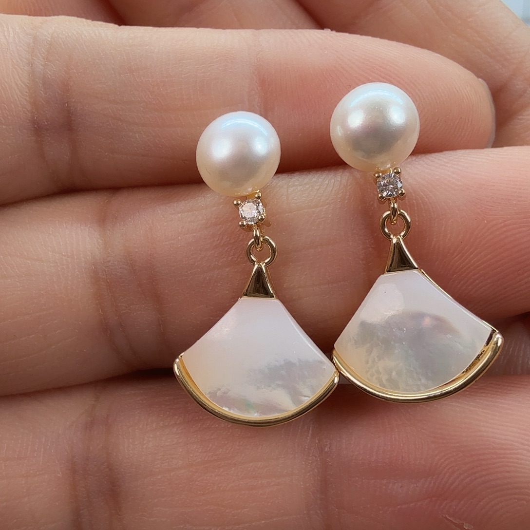 耳饰未镶嵌淡水珍珠