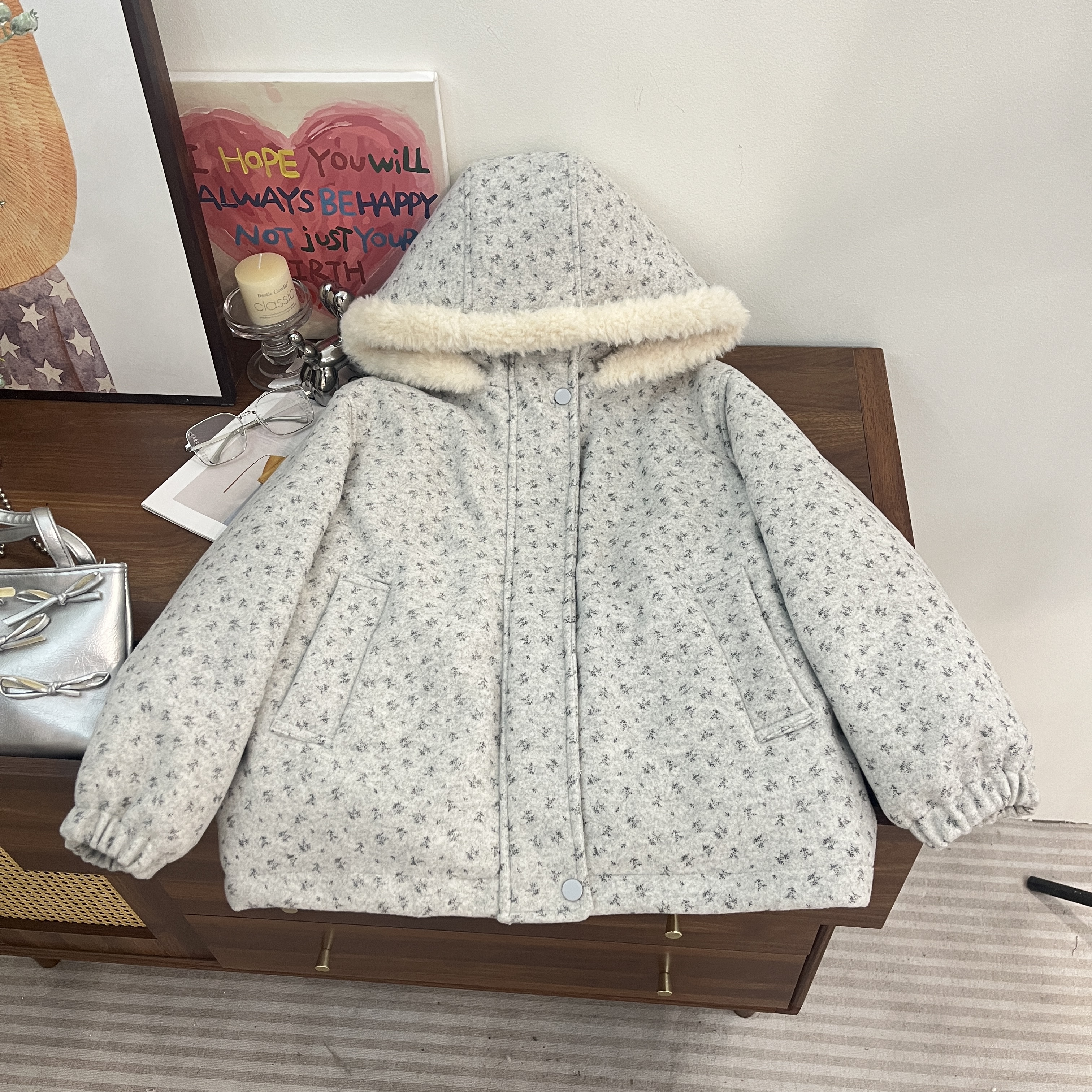 女童冬装外套2025新款儿童超好看加绒派克服女孩大童冬季加厚棉服