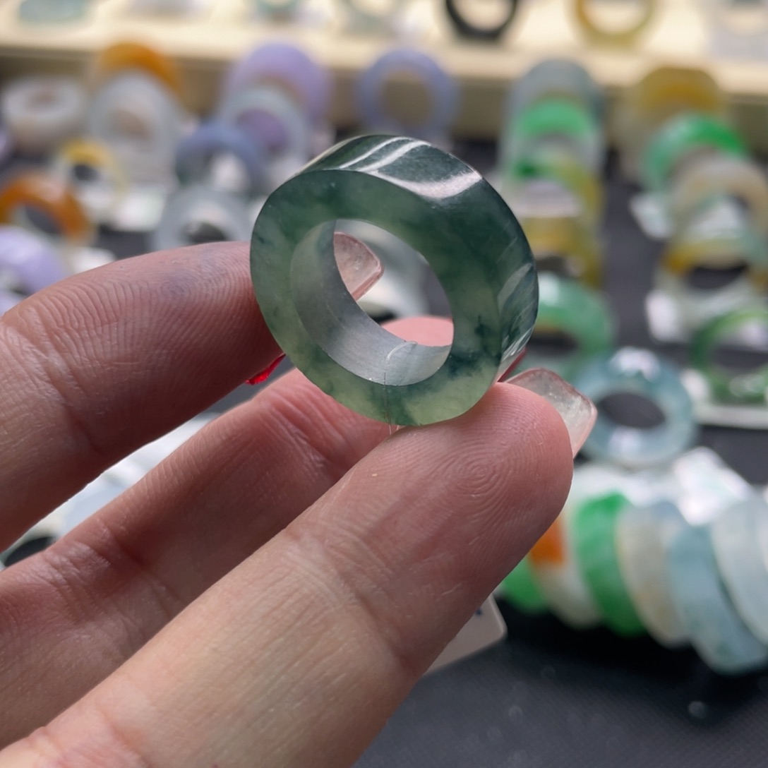 定制翡翠未镶嵌戒指9-11