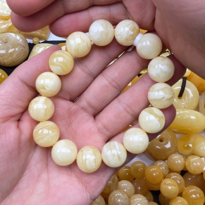裸石蜜蜡未镶嵌蜜蜡14➕手串重26.6