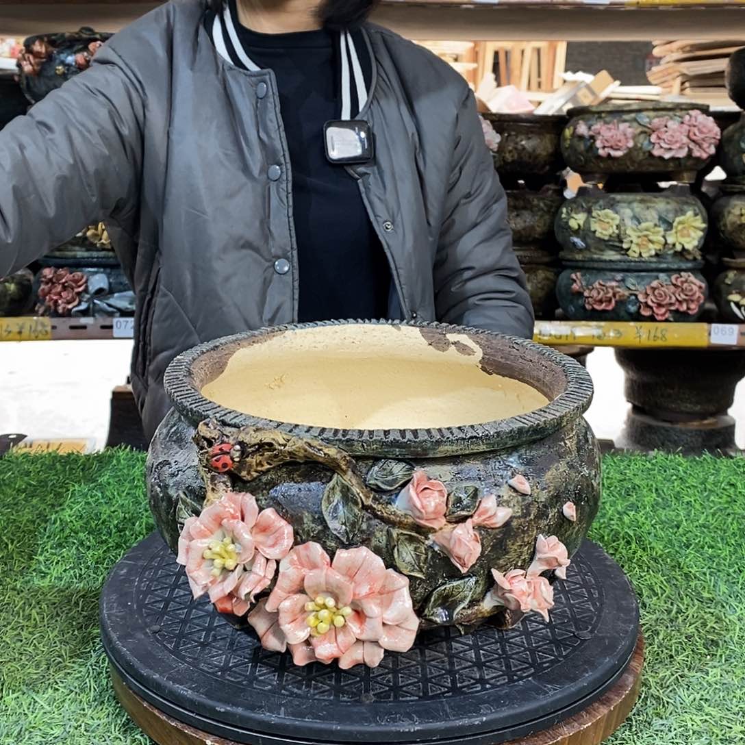 红陶青藤花器多肉花盆