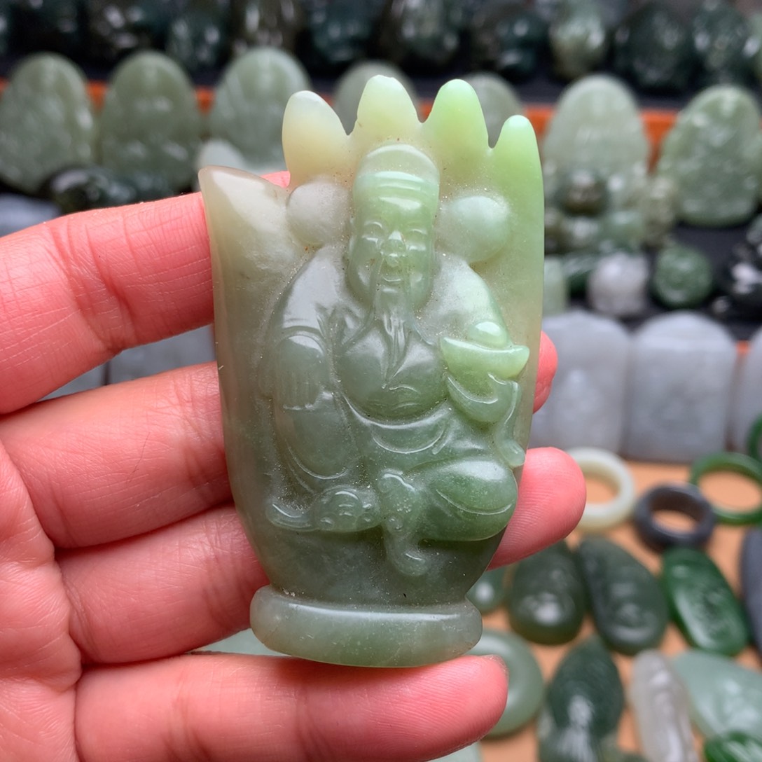 和田玉颈饰未镶嵌挂件42有瑕不退不换