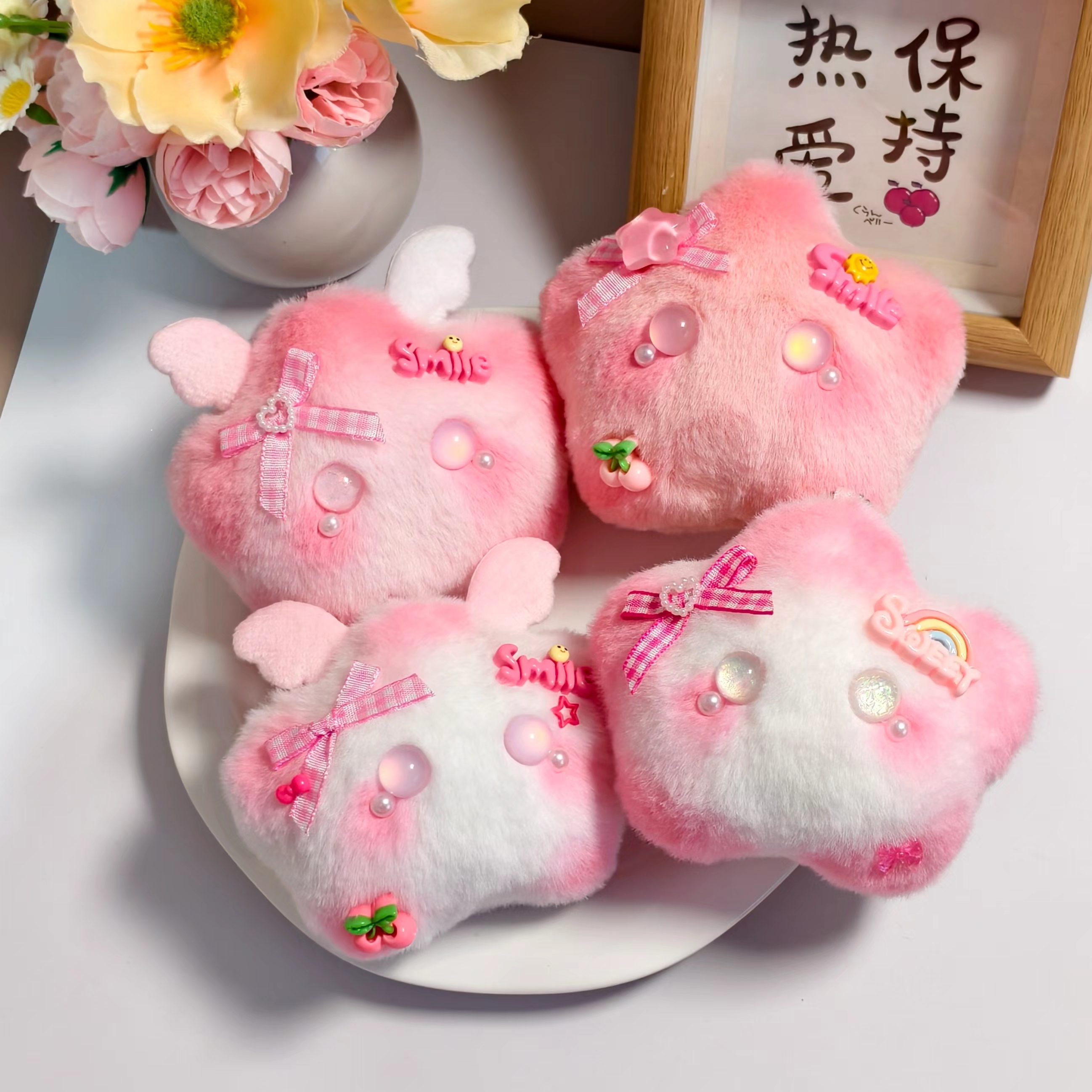 沐初原创粉色可爱星星挂件