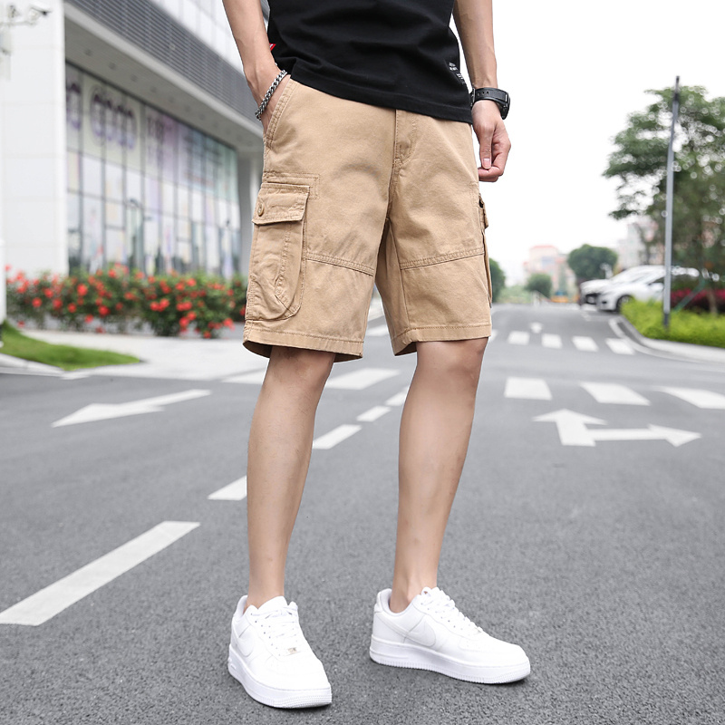 男士时尚工装五分裤夏季新款男装休闲裤短裤工装裤纯棉潮流百搭