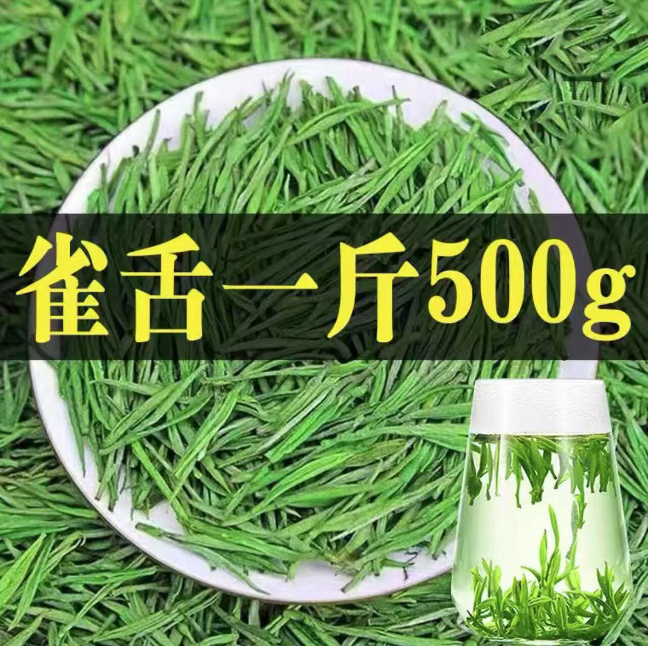 2025新茶雀舌绿茶茶叶500克罐装