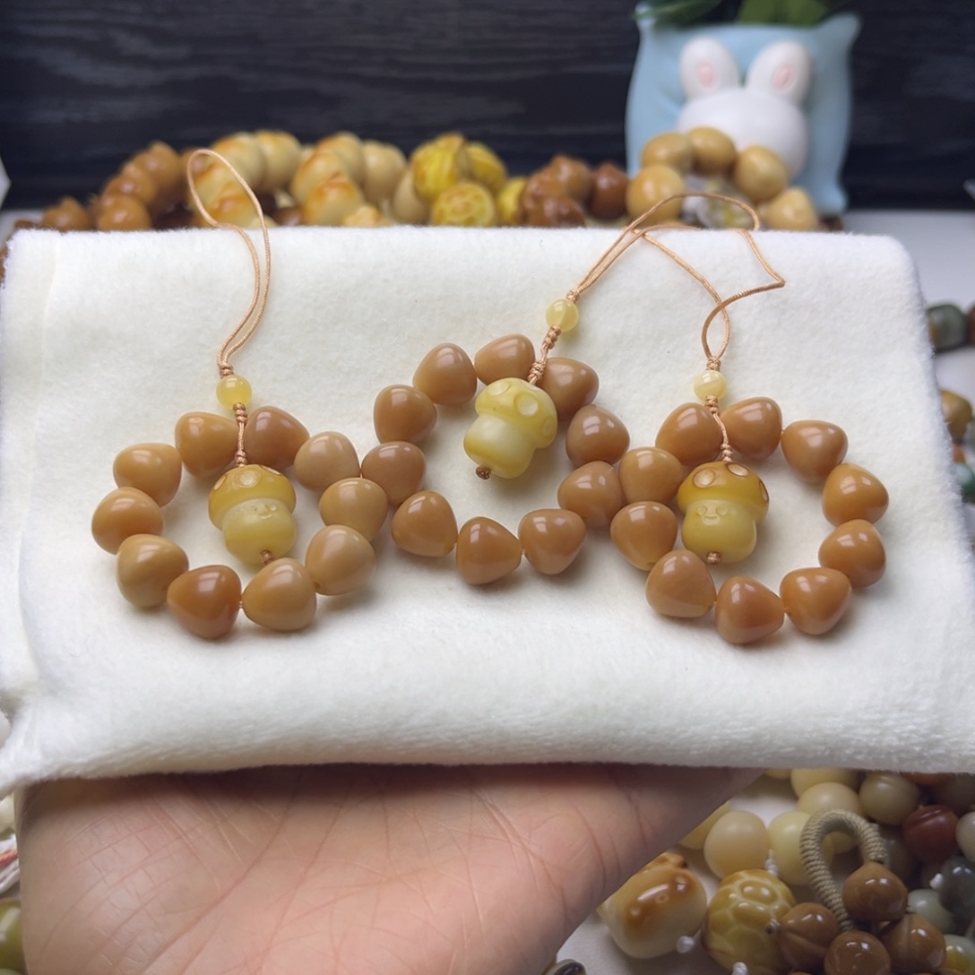 菩提根/象牙果手串水滴手机挂件12mm通货一串