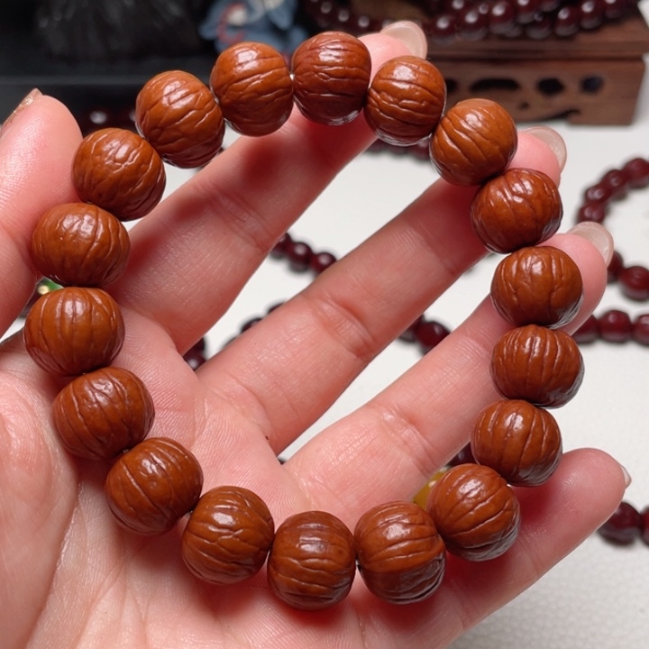 核桃手串/手链风***！猴头玉华串