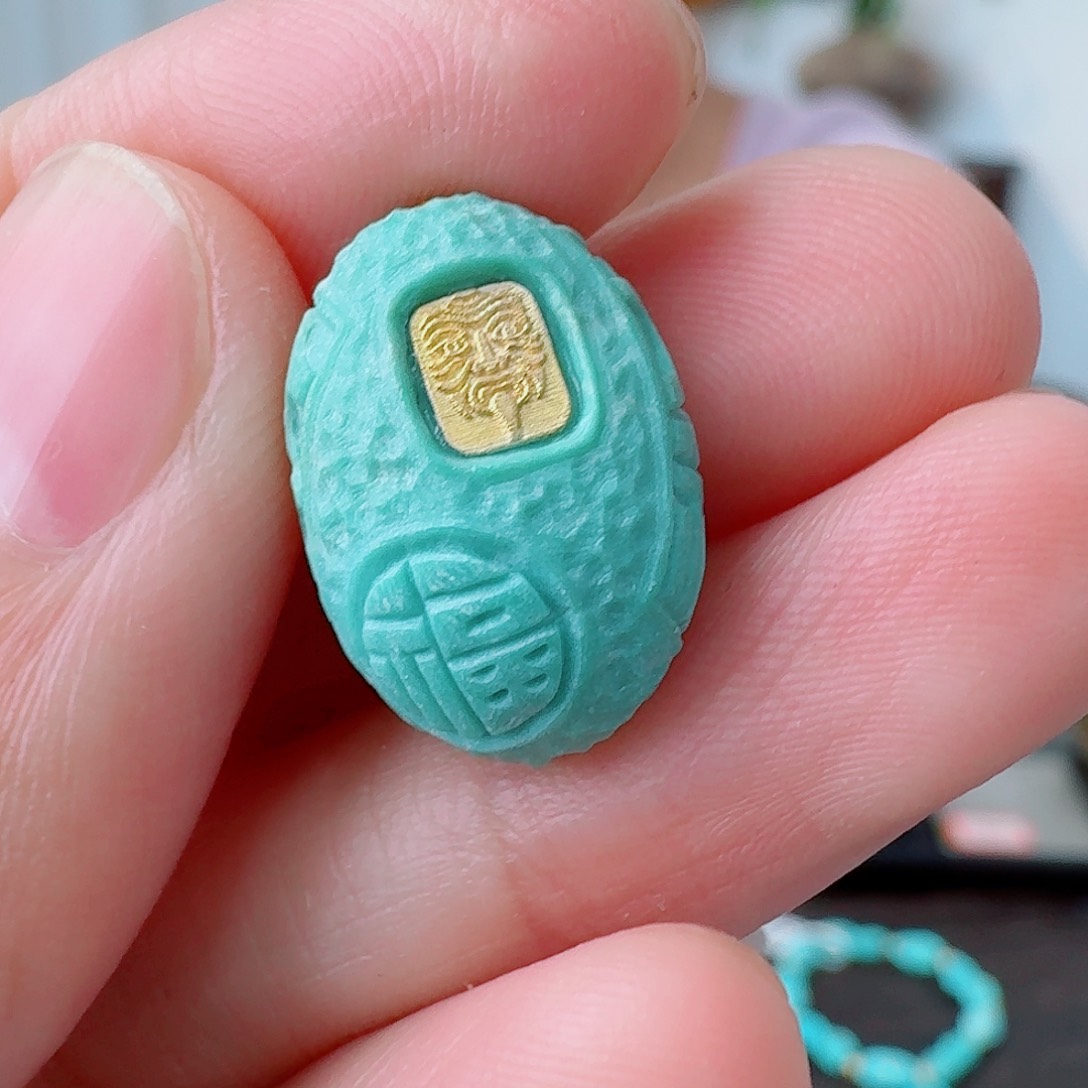 绿松石未镶嵌挂件