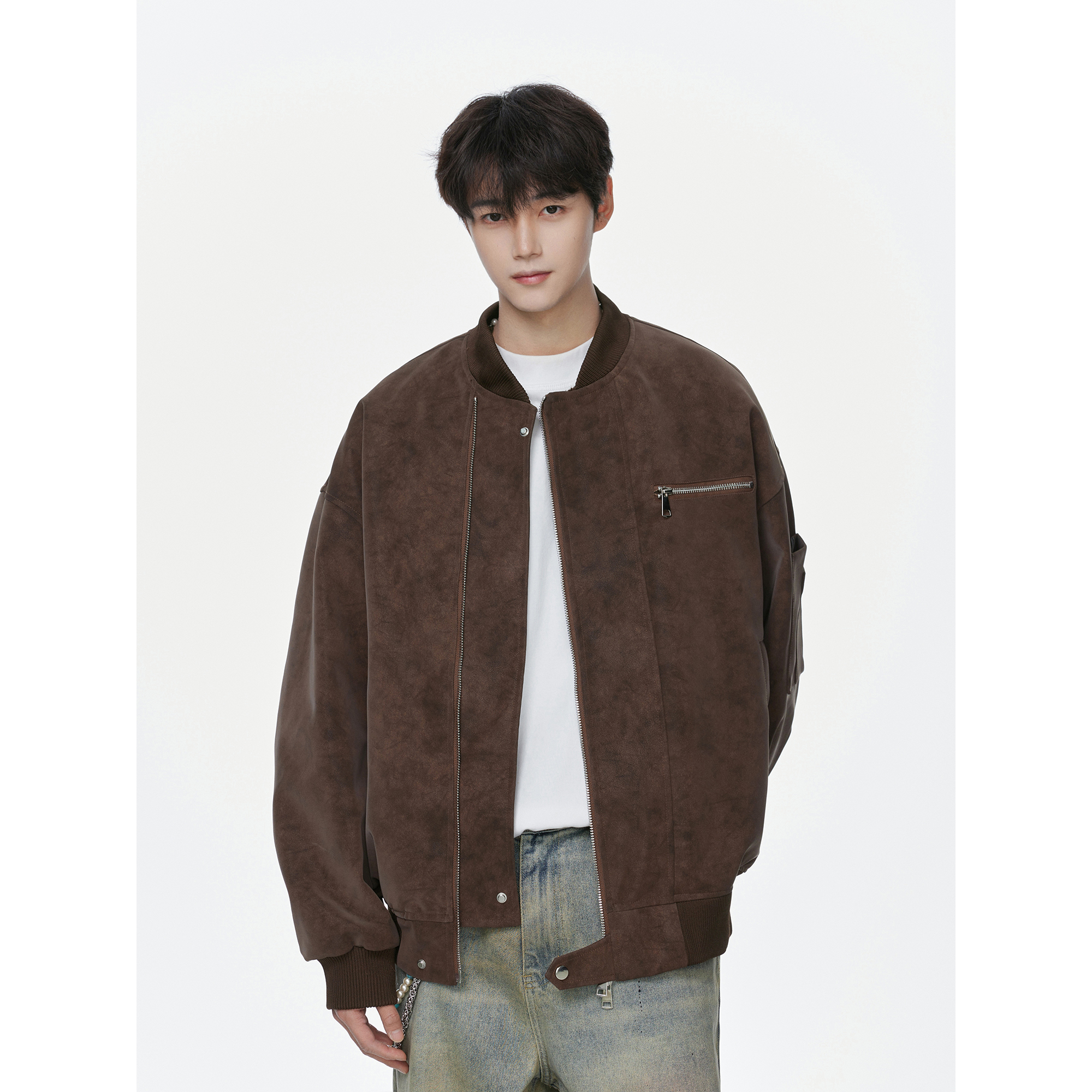 9355 秋季新款高街潮牌港风日系原宿风韩版潮流宽松夹克