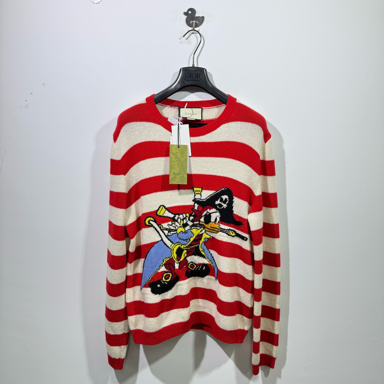 99新 GUCCI/古驰 Disney联名 提花套头羊毛衫毛衣针织衫 L