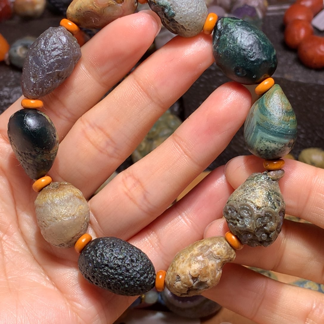 未镶嵌玛瑙/玉髓珠宝半成品