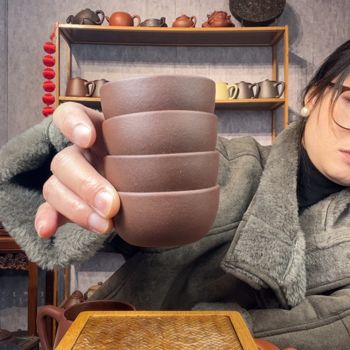 茶杯紫砂原矿紫砂杯