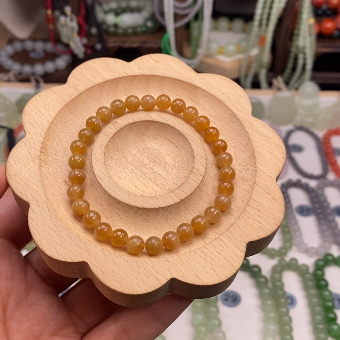 和田玉（糖玉）手链未镶嵌?***a