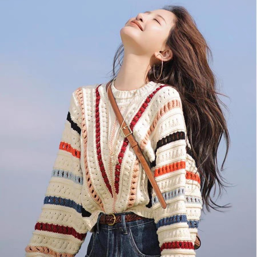 《娜娜专属》101-200春季新款针织外套开衫毛衣女装时尚百搭慵懒风