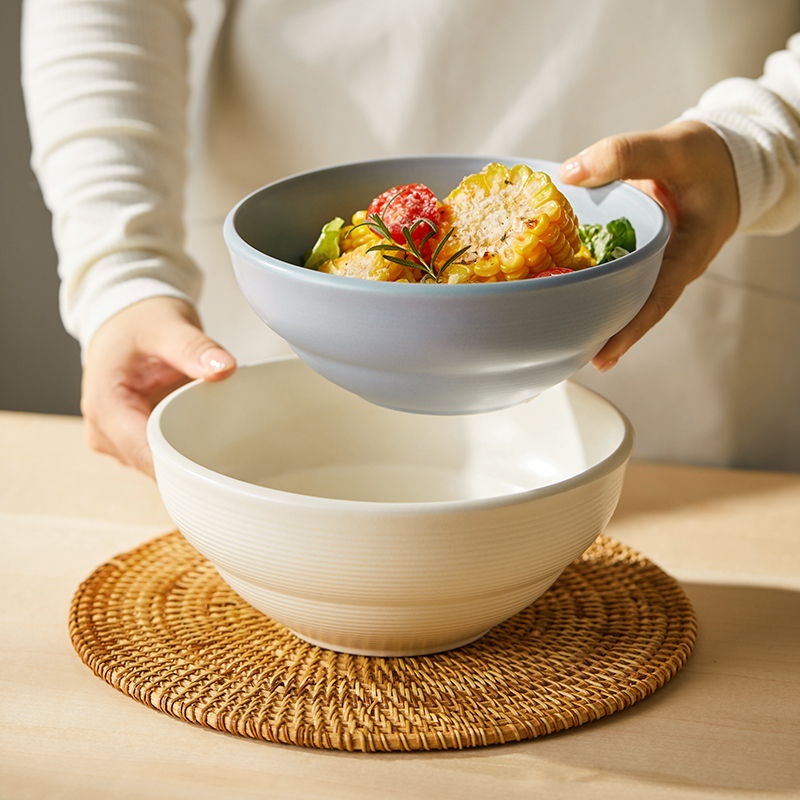 檀枂窑变系列大号汤面碗复古家用创意陶瓷商用餐碗