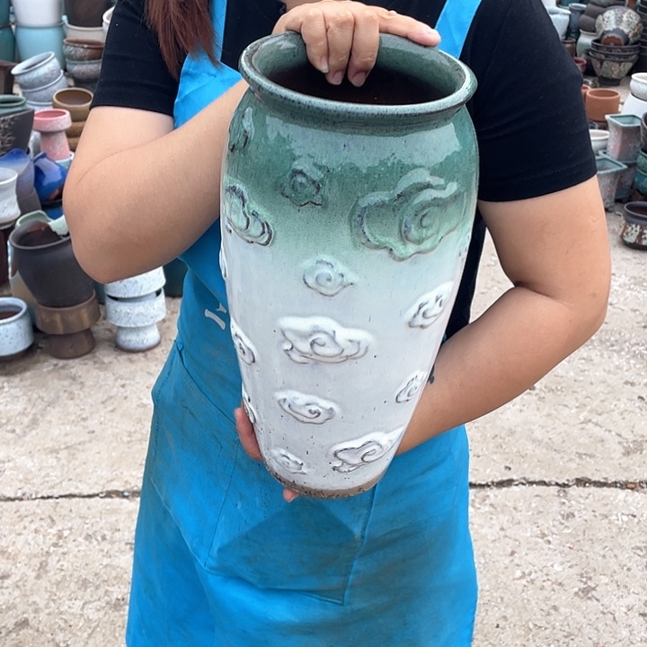 紫砂花盆口16高35正品正品