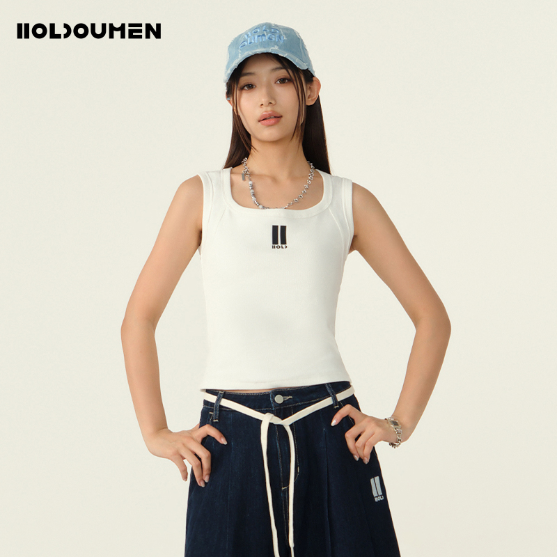 Holdoumen25夏季日常系列拼接基础背心