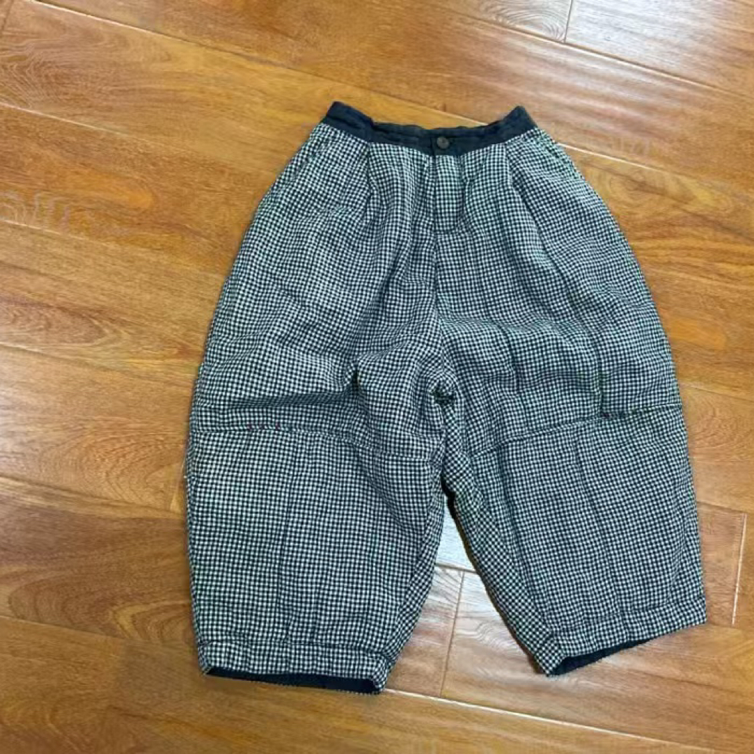 复古格子加厚棉裤宽松休闲百搭适合多种场合冬季保暖