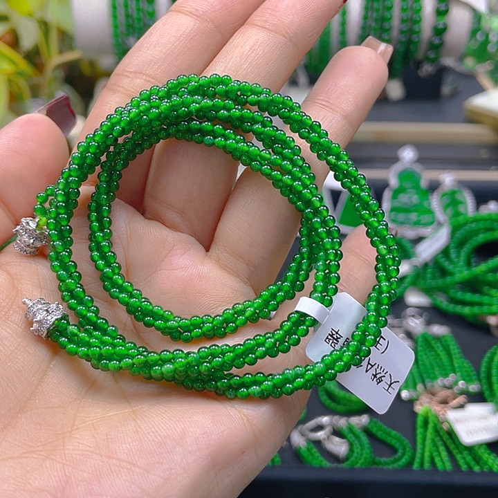 翡翠颈饰未镶嵌麻花项链