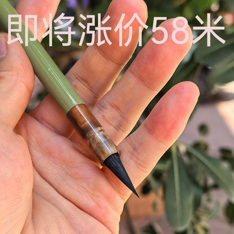 绿杨烟外 书写笔写字笔纯黑尖紫毫