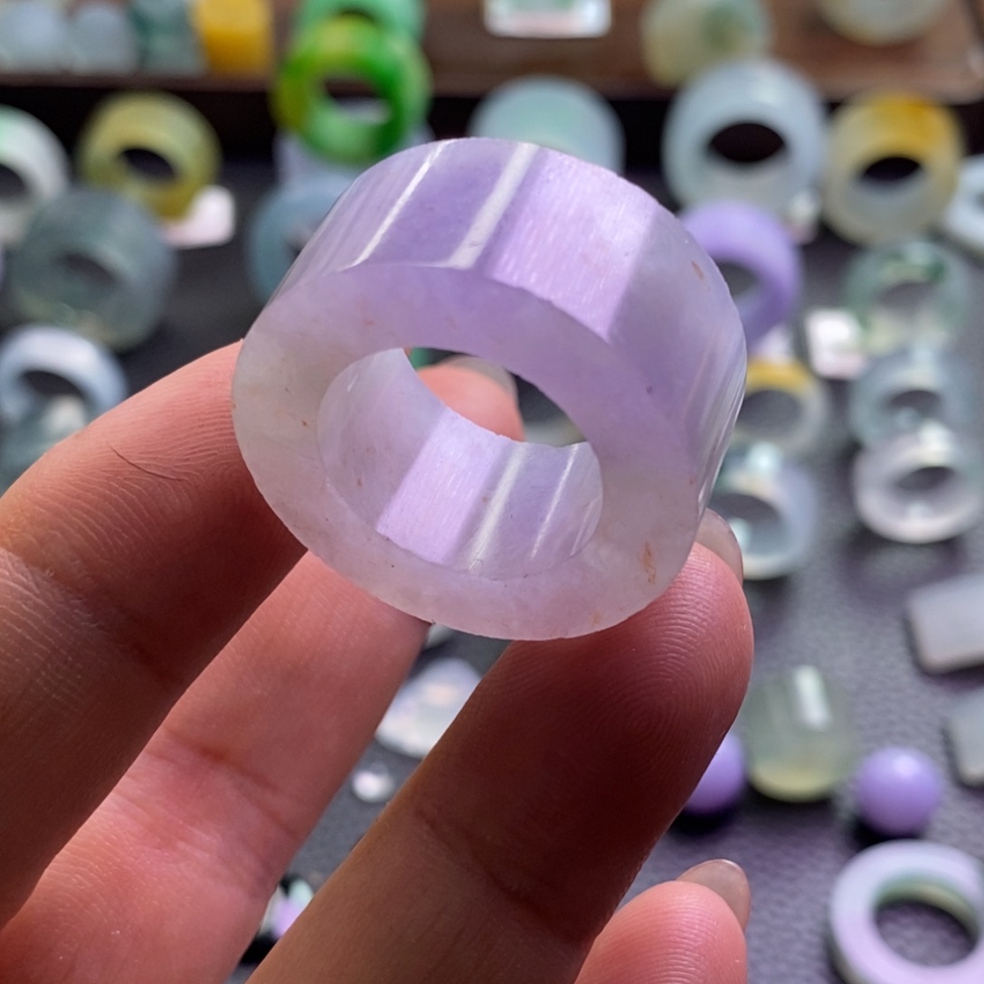 定制翡翠未镶嵌翡翠戒指17-24