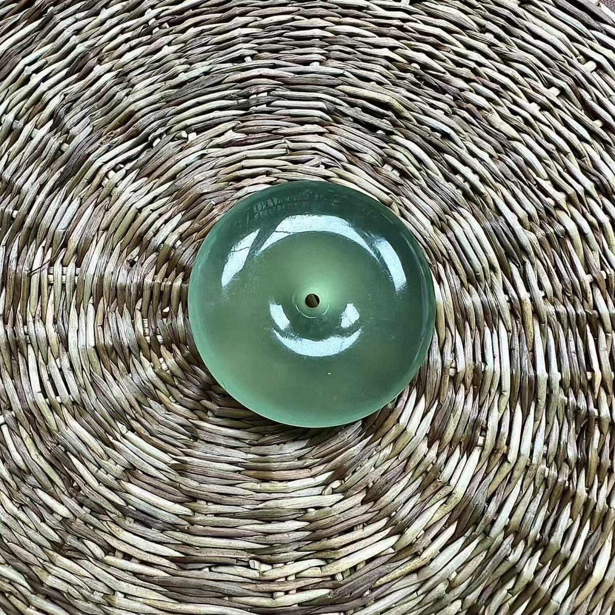 《抖音质检》天然冰绿平安扣多样性发其一 LX"