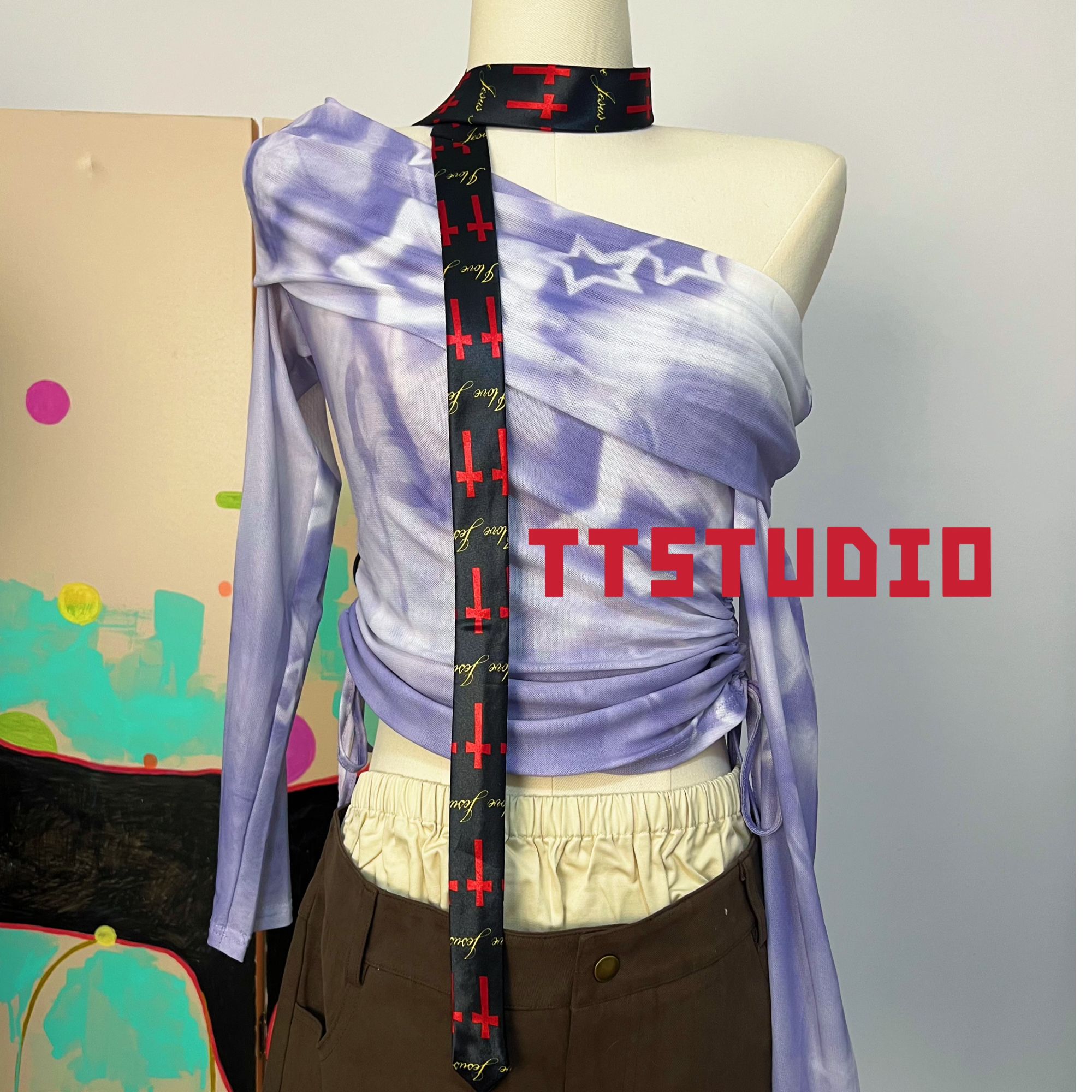 2025早春小众洋气一字肩T桖女款长袖