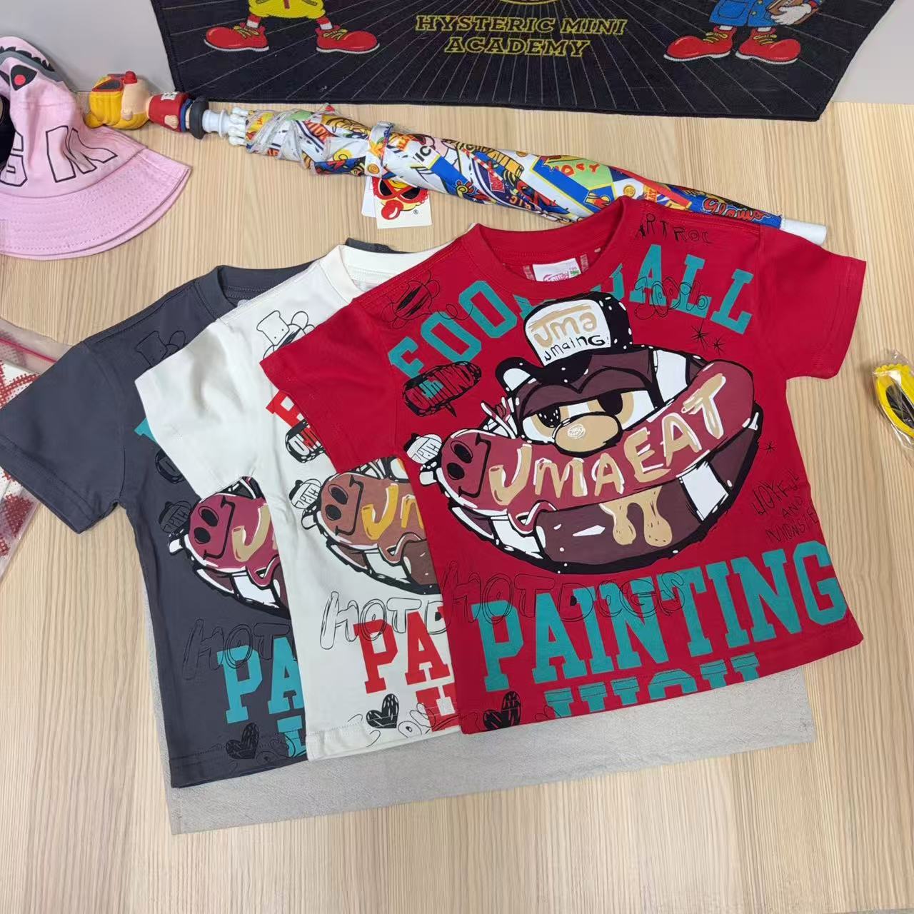 9072【热狗75】时尚百搭休闲儿童短袖