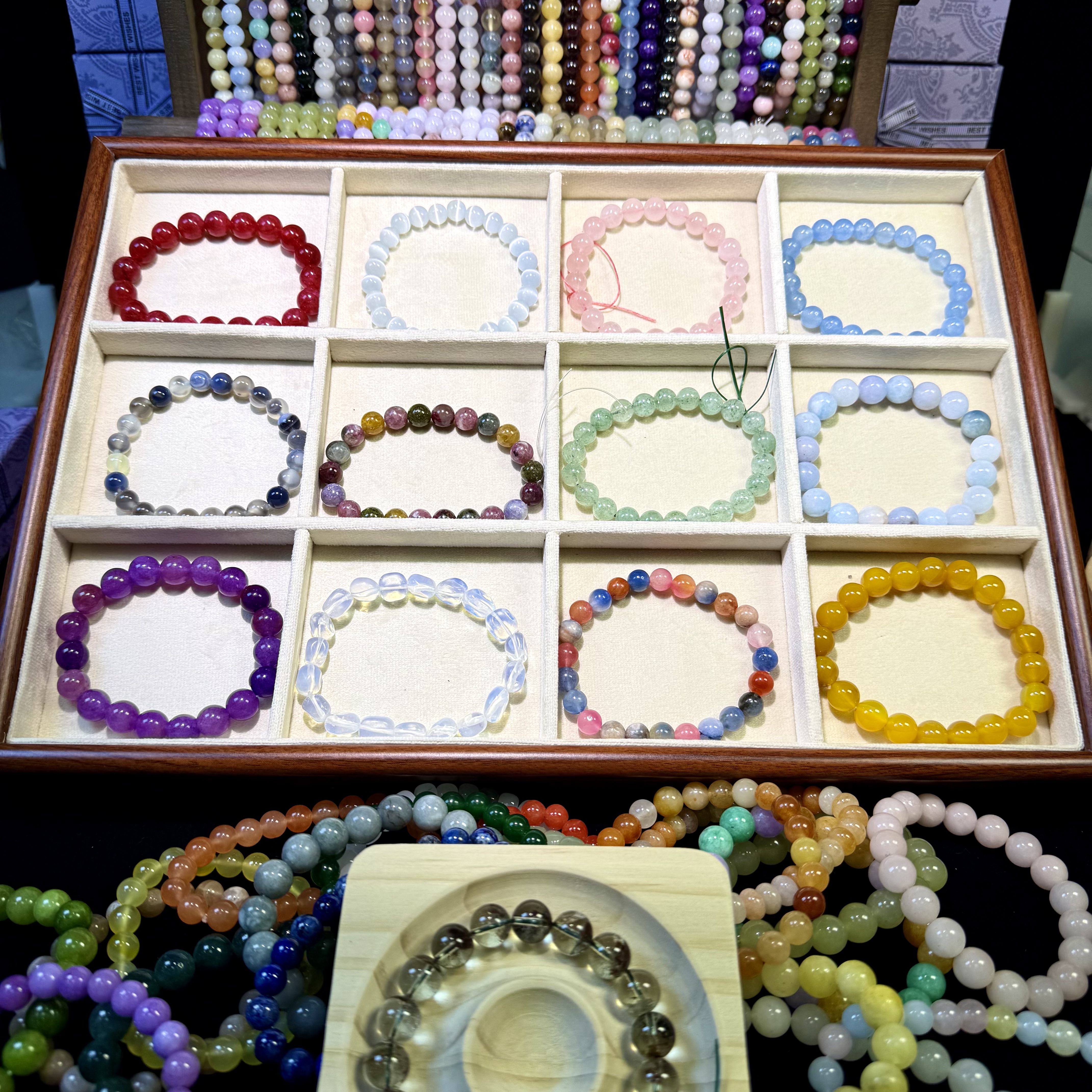 【9.9拍1拆1】精美天然石手串