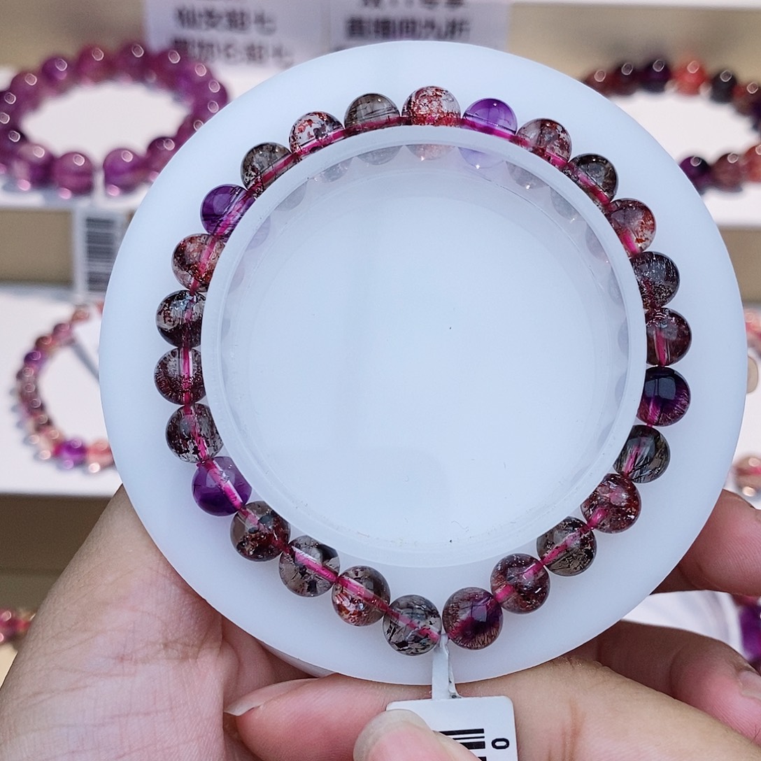 水晶手链未镶嵌黑加仑7+