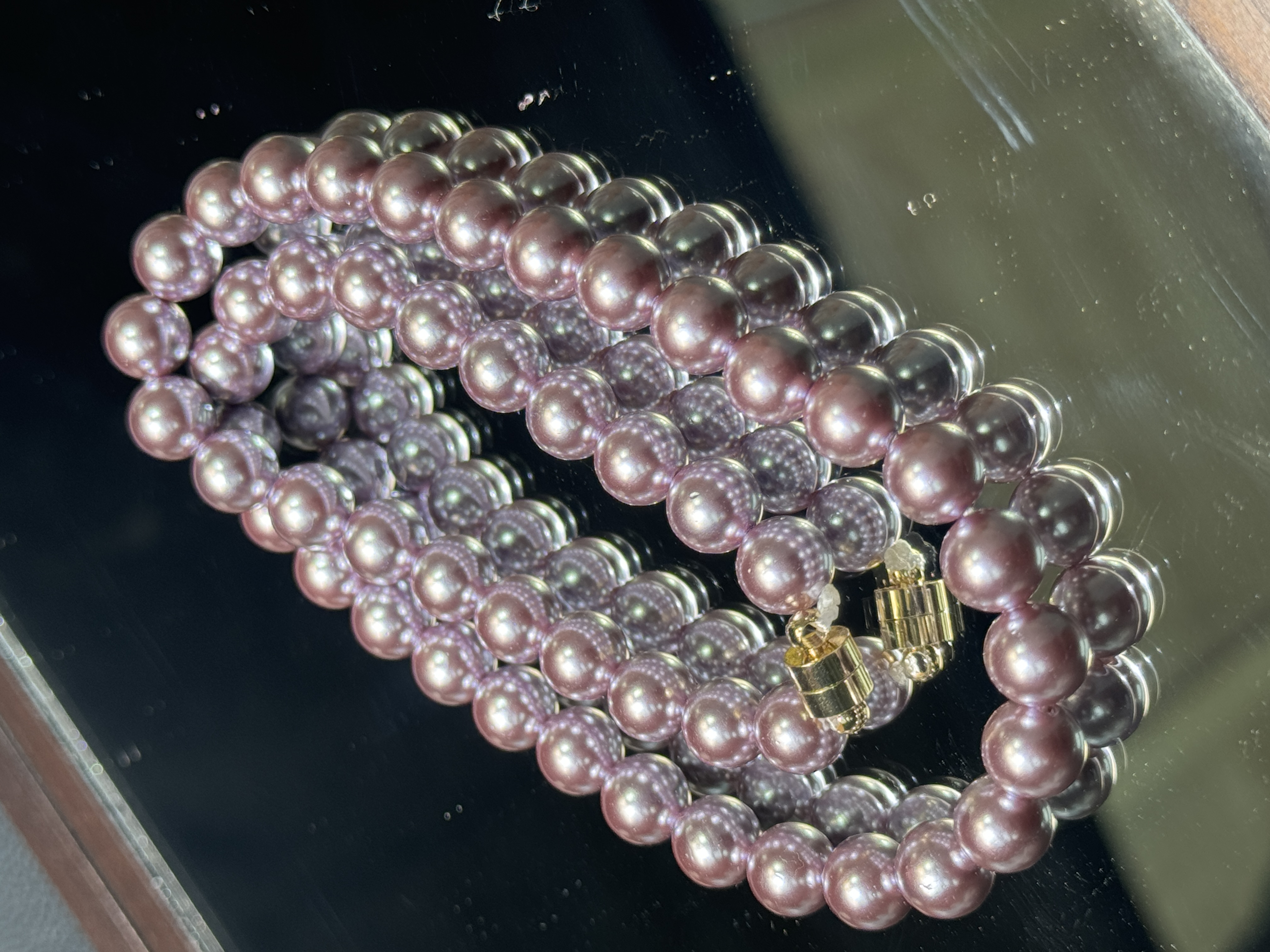 【玉环优选】A31南洋海水【紫珠梦镜】鲛人泪10M项链时尚百搭女款