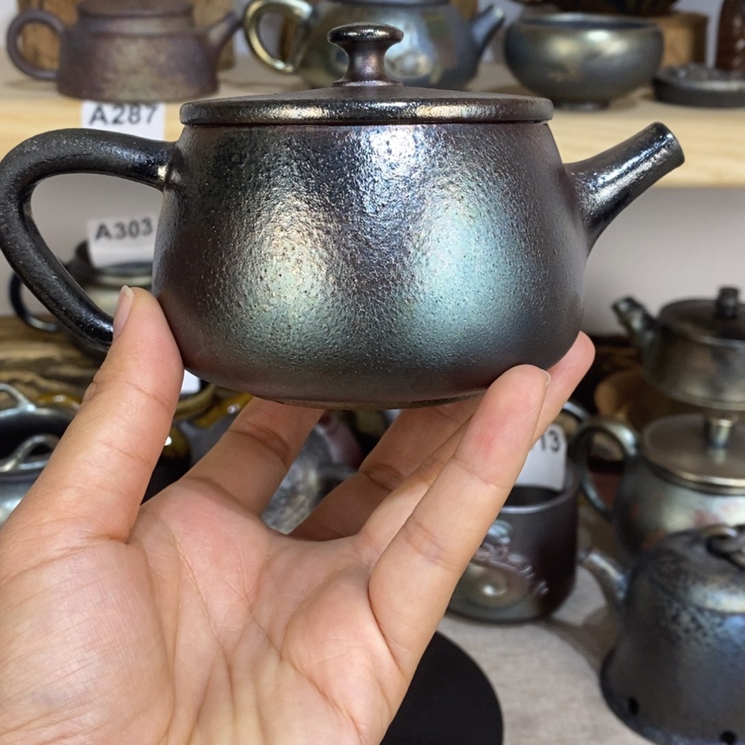 建水紫陶柴烧茶壶