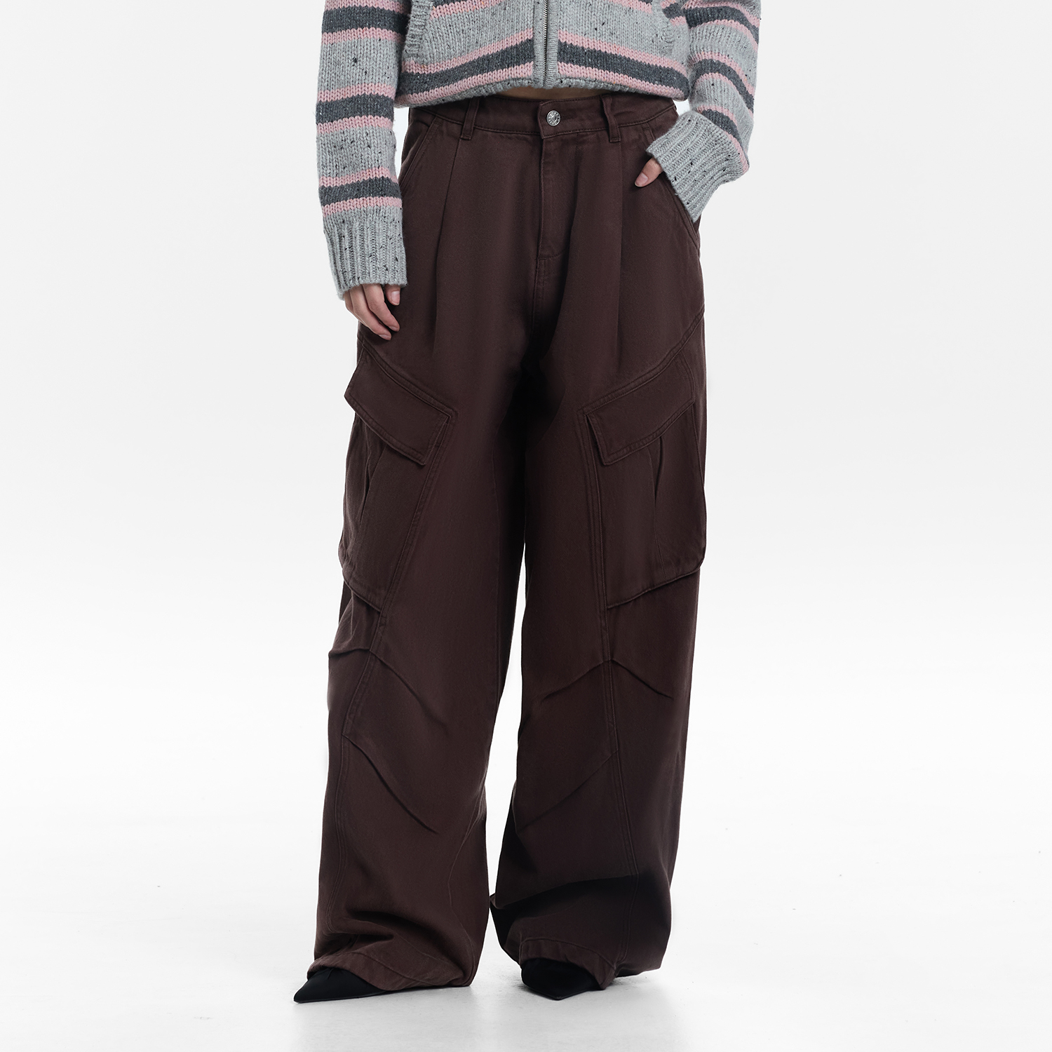 CALLED BACK秋季新款立体口袋设计工装裤女宽松裁剪机能风休闲裤