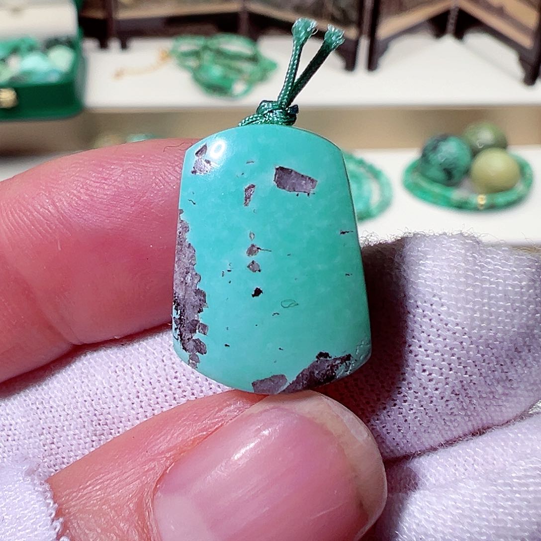 绿松石无事牌未镶嵌