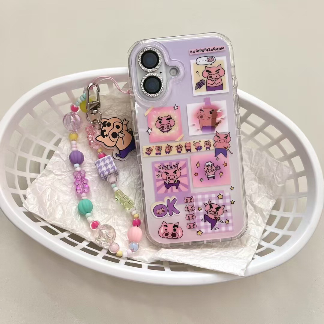 肥嘟嘟左卫门imd可爱双层手机壳适配iPhone16promax /15/14/13