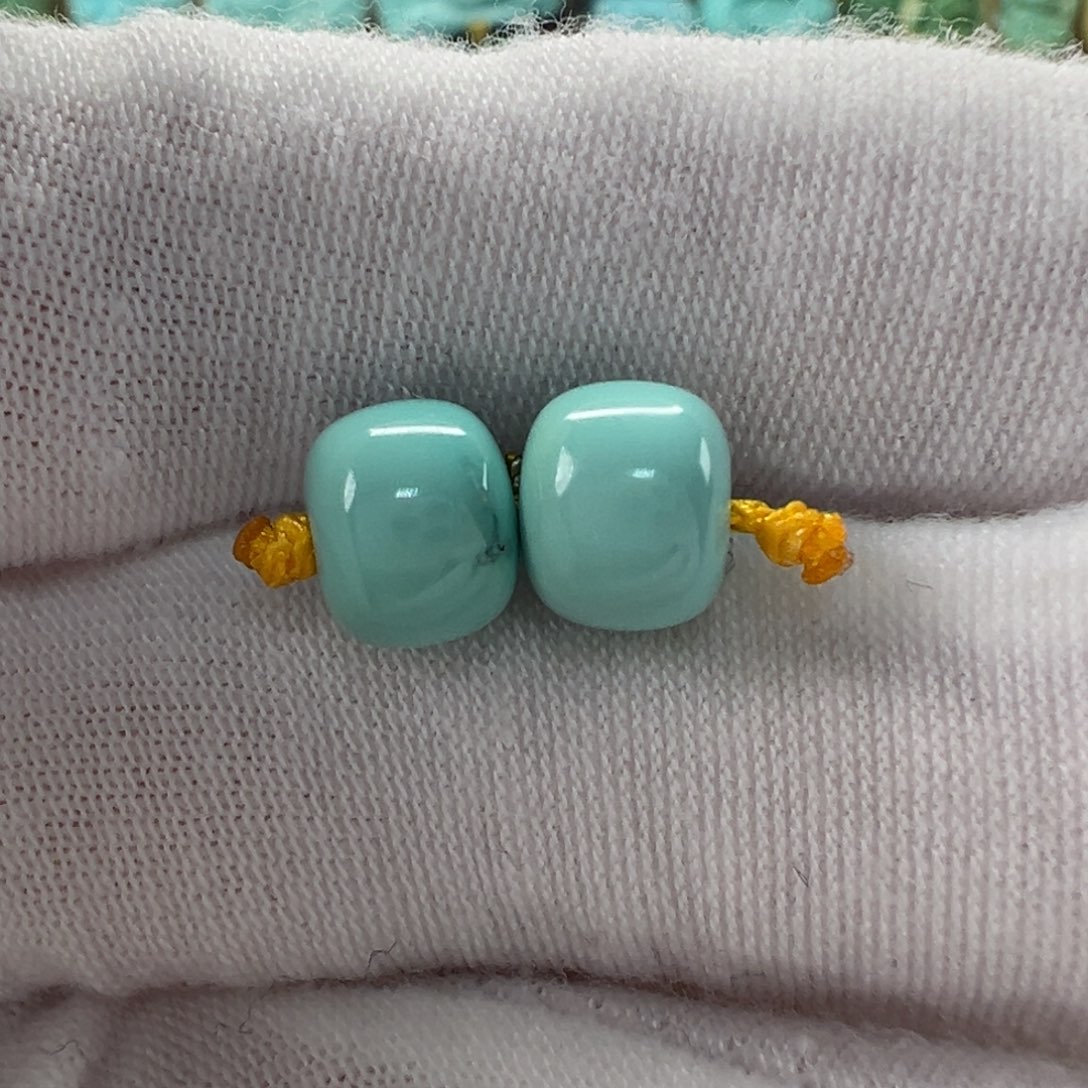 未镶嵌绿松石老型对珠7.8x6.3mm