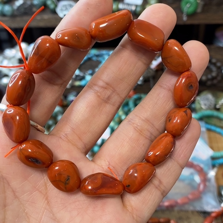 南红玛瑙手链未镶嵌灰*