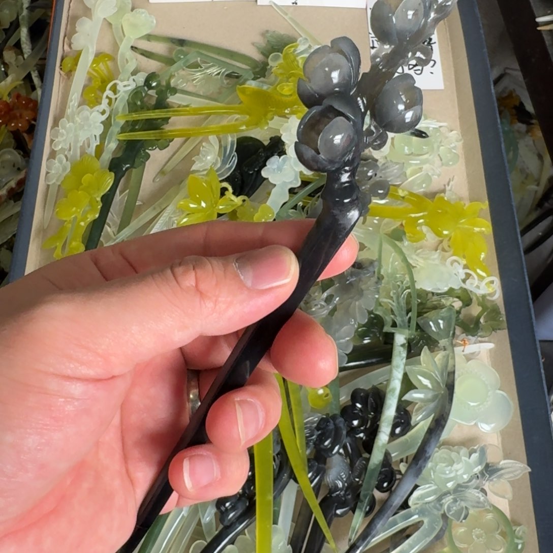 岫玉发饰未镶嵌梦*