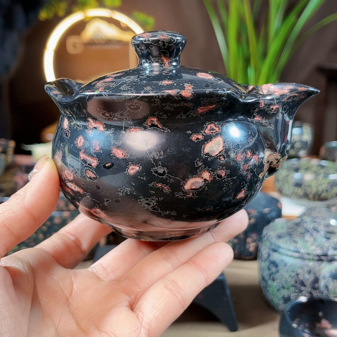 赏**茶文人雅器安山玉茶壶